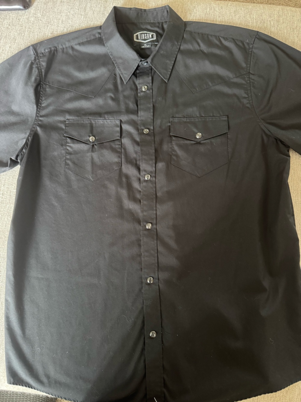 Gibson Black Men's Casual Button-Down Shirt